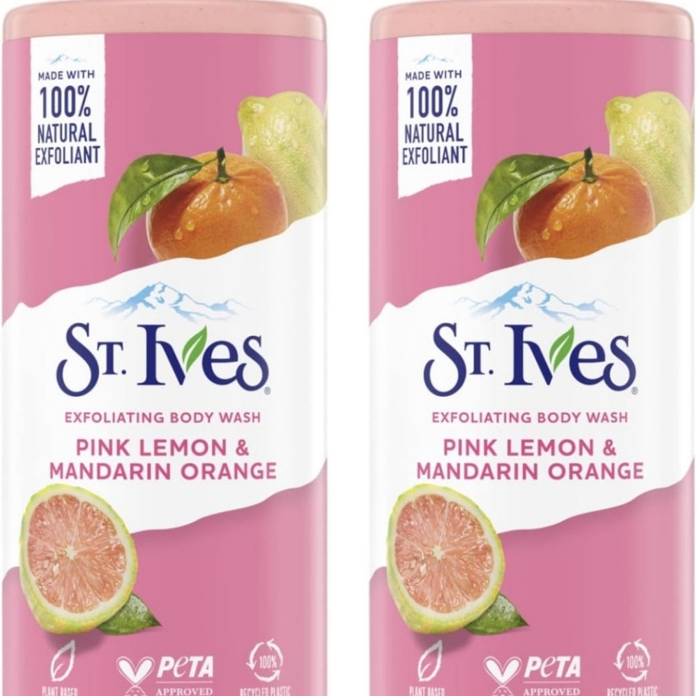 St. Ives Exfoliating Body Wash - Pink Lemon Body Wash for Women with Mandarin